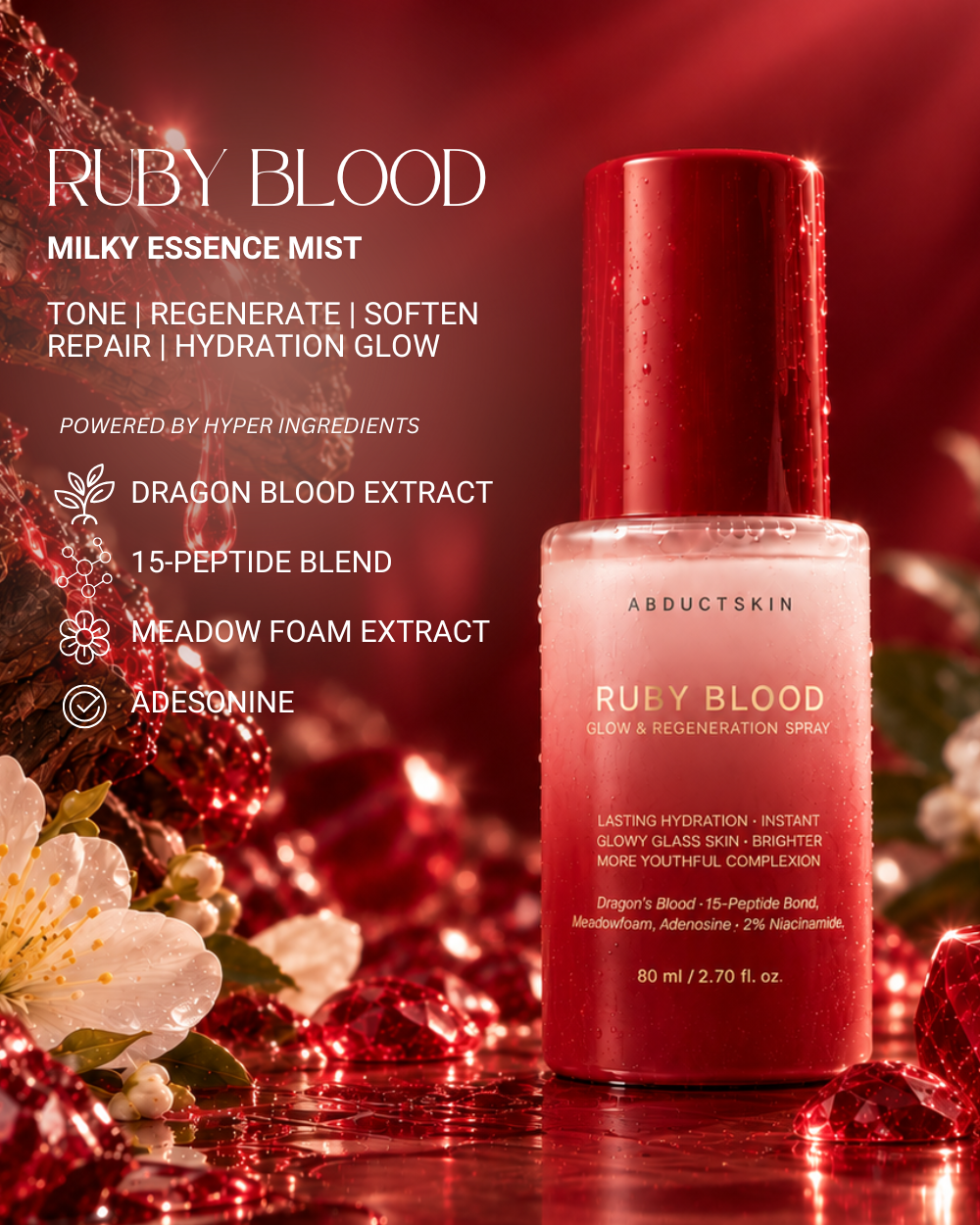 Ruby Blood Milky Essence Mist – Abduct Cosmetics